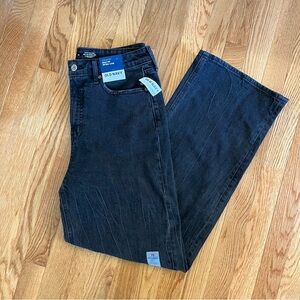 Old Navy Black Extra High-Waisted Sky-Hi Wide-Leg Jeans